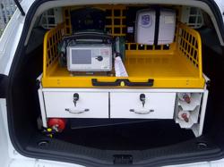 CB-Hand Locking Handle Kit mounted on an equipment tray.